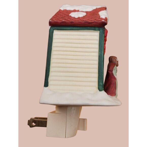 Ceramic Christmas Chapel Night Light With Plug-In Feature - Picture 3 of 6